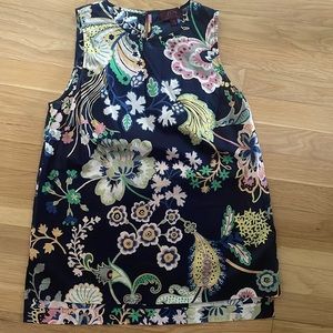 JCrew liberty print sleeveless top